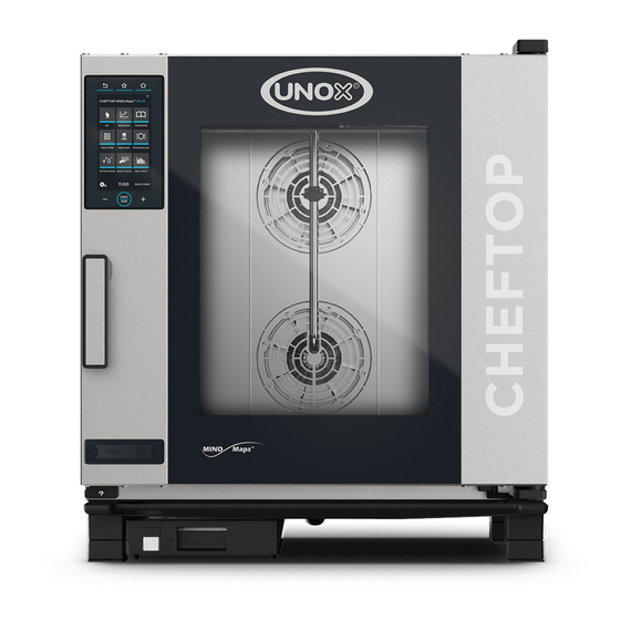 XEVC-0711-EPLM.jpg UNOX CHEFTOP MIND.Maps PLUS XEVC-0711-EPLM Professioneller Countertop-Ofen 7 Einschübe GN 1/1 Elektrisch Türöffnung links – Bild 1
