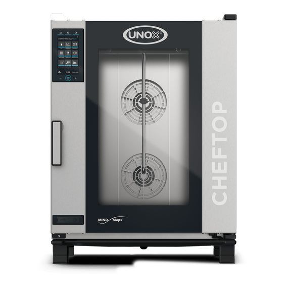 XEVC-1011-EPLM.jpg UNOX CHEFTOP MIND.Maps PLUS XEVC-1011-EPLM Professioneller Countertop-Ofen 10 Einschübe GN 1/1 Elektrisch Türöffnung links – Bild 1
