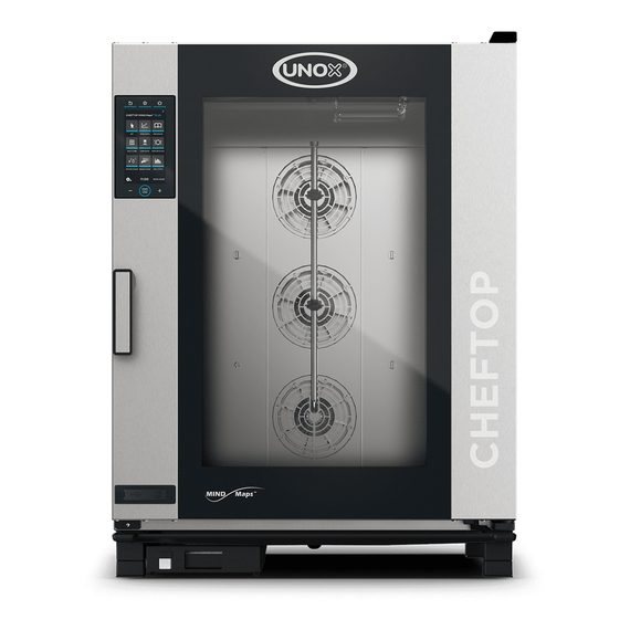XEVC-1021-EPLM.jpg UNOX CHEFTOP MIND.Maps PLUS XEVC-1021-EPLM Professioneller Countertop-Ofen 10 Einschübe GN 2/1 Elektrisch Türöffnung links – Bild 1