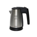 Aliseo Mini Wasserkocher - gebürstetes Chrom/schwarz, 500 ml, UK-Stecker