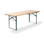 Feros Fiesta - klappbares Biergarnitur-Set mit Tisch 70 cm, Grün/Holz – Bild 3