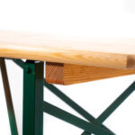 Feros Fiesta - Biertisch - 220x80x78 cm, Grün/Holz – Bild 8