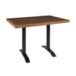 Bolero vorgebohrte rechteckige Tischplatte Rustic Oak 1100x700mm – Bild 3