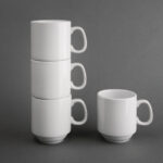 Olympia Whiteware stapelbare Becher 28,4cl (12 Stück)