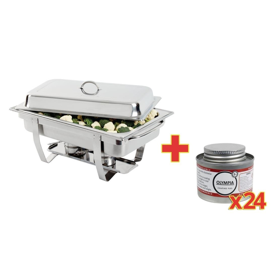 download_08jg-s9.jpg SONDERANGEBOT Milan Chafing-Dish mit 24 x flüssige Brennpaste – Bild 1
