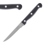 Olympia Steakmesser mit schwarzem Griff 21,5cm (12 Stück) – Bild 2