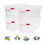 Araven Polypropylen 1/3 Gastronorm-Nahrungsbehälter 6Ltr (4 Stück) – Bild 7