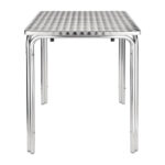 Bolero quadratischer Bistrotisch Edelstahl 4 Beine 60cm