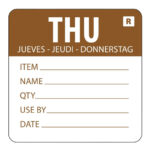 Hygiplas Farbcodesticker Donnerstag (500 Stück)