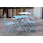 Bolero Perth Blauer Gehwegstil Stahltisch Quadratisch 600 mm – Bild 10