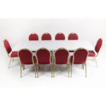 Bolero rechteckiger Klapptisch weiß 244cm