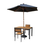 Bolero rechteckiger Stahl- und Akazienholztisch 120x80cm – Bild 4