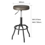 Bolero Brooklyn PU Hoch Barhocker - Mokka – Bild 5