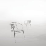 Bolero Bistrostühle mit gerundeter Armlehne Aluminium (4 Stück) – Bild 7