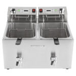 Buffalo Doppelfritteuse mit Timer 2x8Ltr – Bild 5