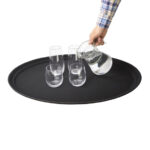 Olympia Kristallon Polypropylen Antirutsch Serviertablett oval 68,5cm – Bild 8