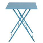 Bolero Perth Blauer Gehwegstil Stahltisch Quadratisch 600 mm