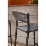 Bolero Eden PE Twist Rattan Outdoor Barhocker Charcoal (2 Stück) – Bild 8