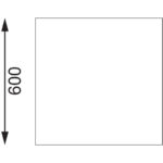 Vogue Edelstahl Arbeitstisch mit Regalboden 60 x 60cm – Bild 10