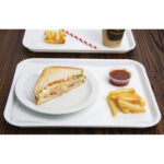 Olympia Kristallon Polypropylen Fast Food Tablett Weiß Klein 345mm – Bild 6