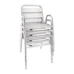 Bolero Bistrostühle mit Unterarmlehne Aluminium (4 Stück) – Bild 4