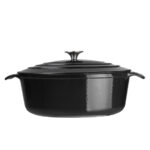 Vogue ovaler Schmortopf schwarz – Bild 3