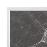 Bolero Dark Granite Effect Outdoor-Tischplatte aus gehärtetem Glas, weiße Zierleiste, 700 mm – Bild 3
