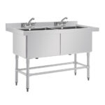 Vogue tiefer Spültisch Doppelbecken 141cm lang – Bild 2