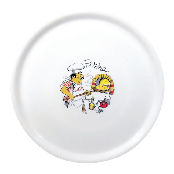 download_1tet-4e.jpg Saturnia Porzellan Pizzateller 31cm mit "Koch"-Verzierung (6 Stück) – Bild 1