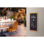 Securit lange Wandtafel Teakoptik 120 x 56cm – Bild 2