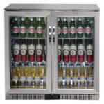 Polar Serie G Edelstahl Barkühlschrank mit 2 Klapptüren 208L – Bild 2