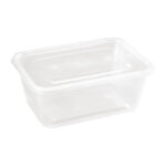 Fiesta Recycelbare Plastikbehälter für die Mikrowelle mit Deckel Groß 1000ml (250 Stück)