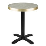 Bolero, vorgebohrte runde Tischplatte im Chevron-Design, 600 mm – Bild 6