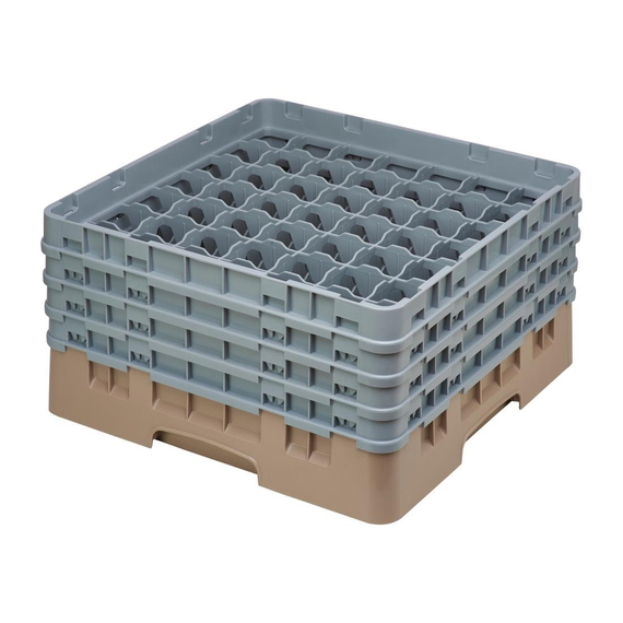 download_2hme-fp.jpg Cambro Gläserspülkorb beige mit 49 Fächern max Glashöhe 21,5cm – Bild 1