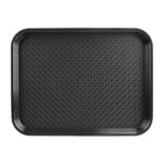 Olympia Kristallon Polypropylen Fast Food Tablett Schwarz Klein 345mm