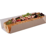 Kompostierbare Baguetteschachtel mit offener Seite 25cm (500 Stück) – Bild 2