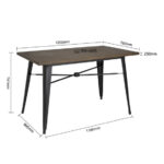 Bolero Kompletter Outdoor Tisch 120x76x76cm Dunkles Holz – Bild 7