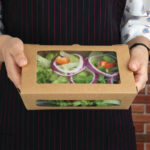 Fiesta Compostable kompostierbare Salatschüsseln mit PLA-Fenstern 1200ml (200 Stück) – Bild 4