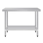 Vogue Edelstahl Arbeitstisch mit Regalboden 120 x 60cm – Bild 2