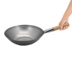 Vogue Wok aus Stahl mit flachem Boden 330mm – Bild 5