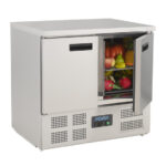 Polar Serie G Thekenkühltisch mit Marmorarbeitsfläche 2-türig 240L – Bild 10