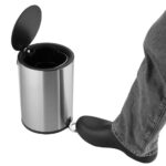 Jantex Rund Abfalleimer aus Gebürstetem Edelstahl 6Ltr – Bild 5