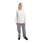 Whites Chicago Kochjacke lange Ärmel weiß L – Bild 5