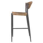 Bolero Eden PE Twist Rattan Outdoor Barhocker Natur (2 Stück) – Bild 2