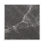 Bolero Dark Granite Effect Outdoor-Tischplatte aus gehärtetem Glas, weiße Zierleiste, 700 mm – Bild 2