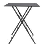 Bolero quadratischer klappbarer Terrassentisch Stahl schwarz 60cm