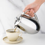 Olympia gerundete isolierte French Press Edelstahl 80cl – Bild 5