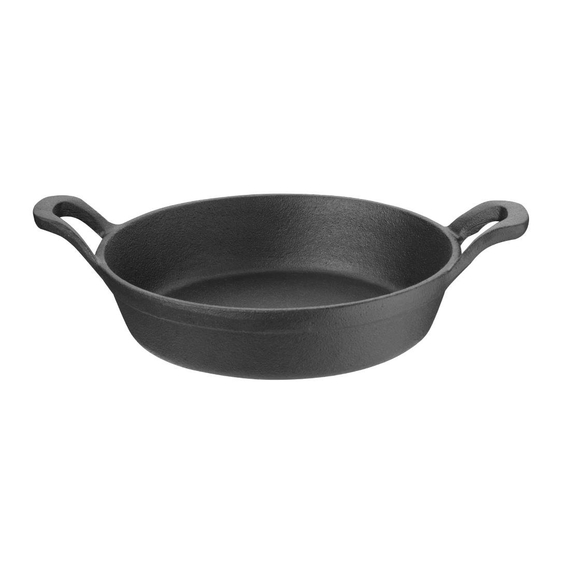 download_3iiv-b5.jpg Olympia gusseiserne runde Servierpfanne mit Griffen 18cm – Bild 1