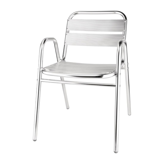 download_3lk7-tt.jpg Bolero Bistrostühle mit Unterarmlehne Aluminium (4 Stück) – Bild 1