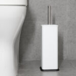 Jantex quadratische Toilettenbürste und Halter - Weiß – Bild 5